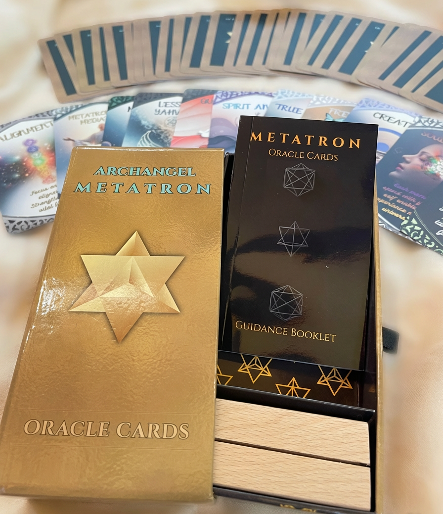 Archangel Metatron Oracle Cards x 45 including Booklet and Beech Card Stand- LAUNCH PRICE - Image 3