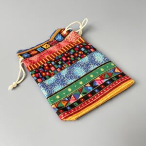 <span style="font-family:'macondo swash caps';font-size: 48px;color: #ffffff">Egyptian/Ethnic style drawstring Jute Pouch (Pink)</scan>